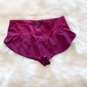 KIKI DE MONTPARNASSE Pink Silk Boy Shorts - XS